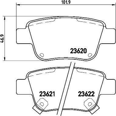 Brembo P 83 047 - Тормозные колодки, дисковые, комплект www.autospares.lv