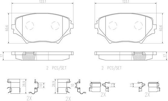 Brembo P83055N - Brake Pad Set, disc brake www.autospares.lv