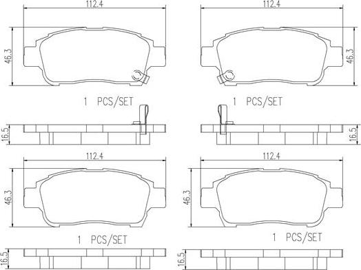 Brembo P83050N - Brake Pad Set, disc brake www.autospares.lv