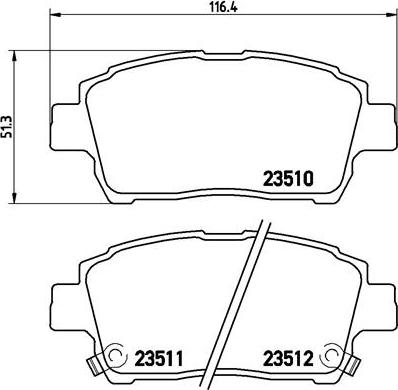 Brembo P 83 051 - Brake Pad Set, disc brake www.autospares.lv