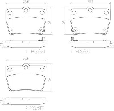 Brembo P83057N - Bremžu uzliku kompl., Disku bremzes autospares.lv