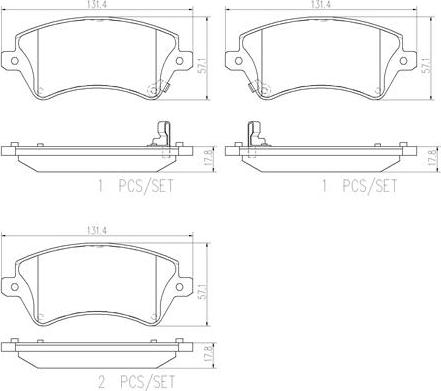 Brembo P83064N - Bremžu uzliku kompl., Disku bremzes www.autospares.lv