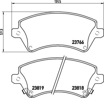 Brembo P 83 064 - Bremžu uzliku kompl., Disku bremzes www.autospares.lv