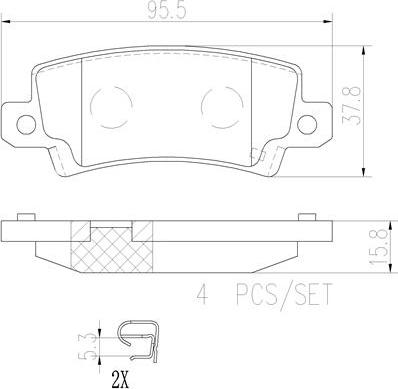 Brembo P83065N - Bremžu uzliku kompl., Disku bremzes www.autospares.lv