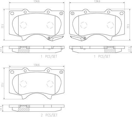 Brembo P83066N - Bremžu uzliku kompl., Disku bremzes www.autospares.lv