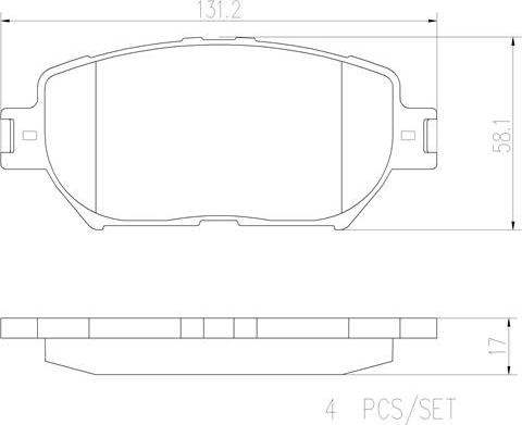 Brembo P83062N - Brake Pad Set, disc brake www.autospares.lv