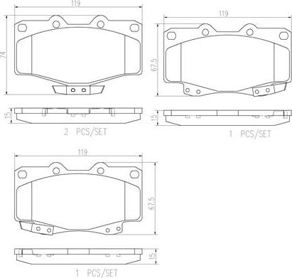 Brembo P83009N - Brake Pad Set, disc brake www.autospares.lv