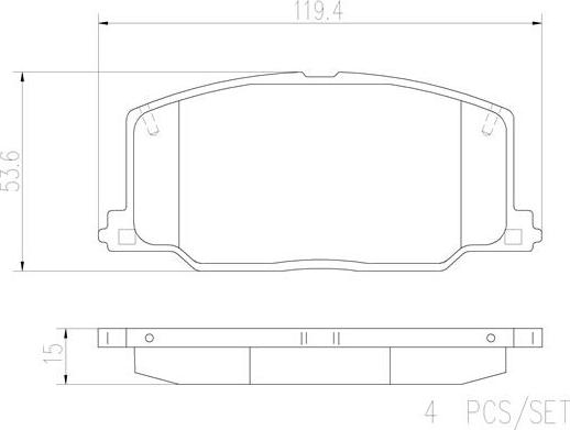 Brembo P83016N - Bremžu uzliku kompl., Disku bremzes autospares.lv