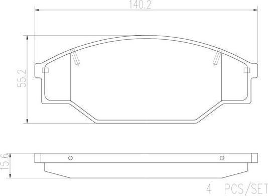 Brembo P83013N - Bremžu uzliku kompl., Disku bremzes autospares.lv