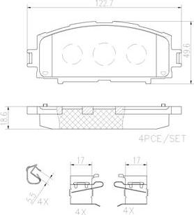 Brembo P83086N - Тормозные колодки, дисковые, комплект www.autospares.lv