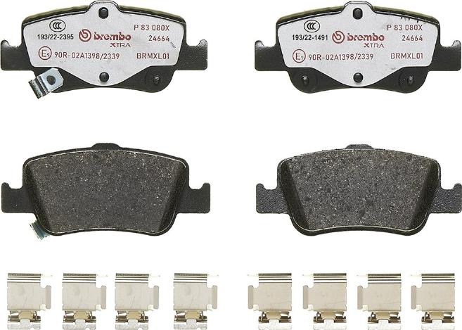 Brembo P 83 080X - Brake Pad Set, disc brake www.autospares.lv