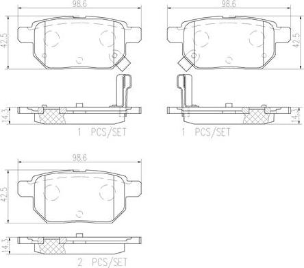 Brembo P83083N - Brake Pad Set, disc brake www.autospares.lv