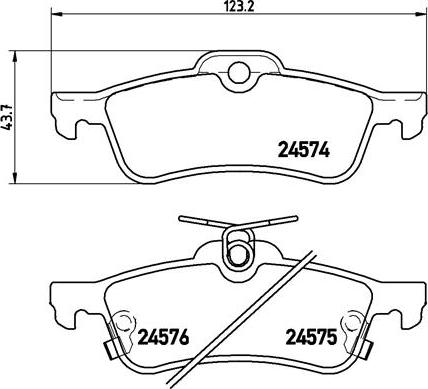 Brembo P 83 087 - Brake Pad Set, disc brake www.autospares.lv