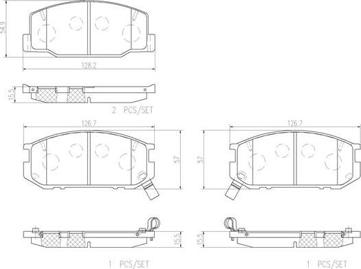 Brembo P83031N - Brake Pad Set, disc brake www.autospares.lv