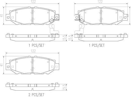 Brembo P83038N - Brake Pad Set, disc brake www.autospares.lv