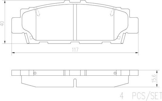 Brembo P83032N - Brake Pad Set, disc brake www.autospares.lv