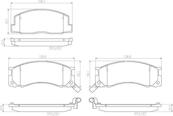 Brembo P83029N - Brake Pad Set, disc brake www.autospares.lv