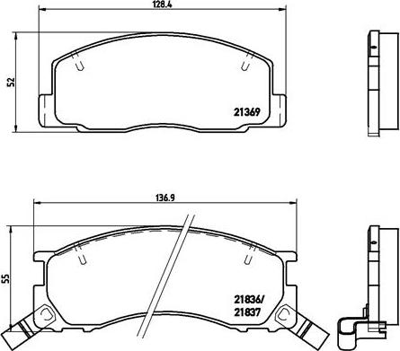 Brembo P 83 029 - Тормозные колодки, дисковые, комплект www.autospares.lv