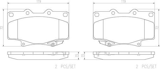 Brembo P83025N - Bremžu uzliku kompl., Disku bremzes autospares.lv