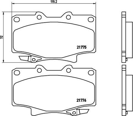 Brembo P 83 025 - Bremžu uzliku kompl., Disku bremzes autospares.lv