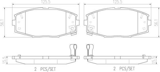 Brembo P83020N - Brake Pad Set, disc brake www.autospares.lv