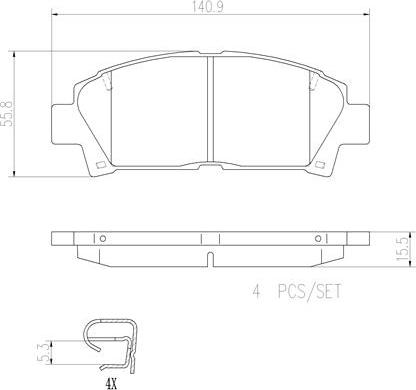 Brembo P83028N - Brake Pad Set, disc brake www.autospares.lv