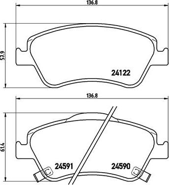 Brembo P 83 079 - Bremžu uzliku kompl., Disku bremzes autospares.lv