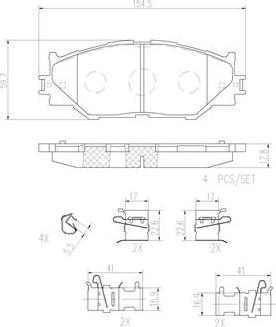 Brembo P83074N - Bremžu uzliku kompl., Disku bremzes www.autospares.lv