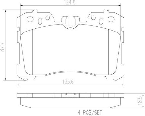 Brembo P83075N - Bremžu uzliku kompl., Disku bremzes www.autospares.lv