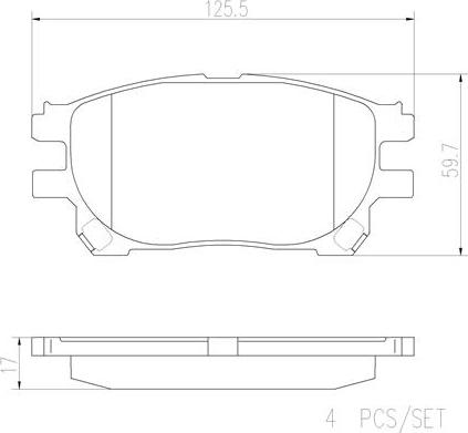 Brembo P83070N - Brake Pad Set, disc brake www.autospares.lv