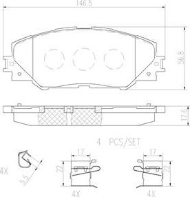 Brembo P83071N - Bremžu uzliku kompl., Disku bremzes www.autospares.lv