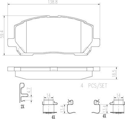 Brembo P83078N - Bremžu uzliku kompl., Disku bremzes www.autospares.lv