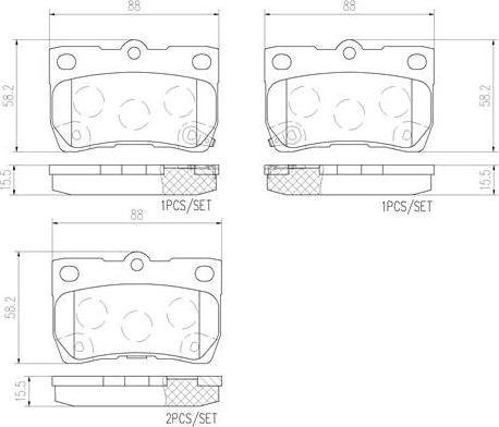 Brembo P83073N - Bremžu uzliku kompl., Disku bremzes autospares.lv