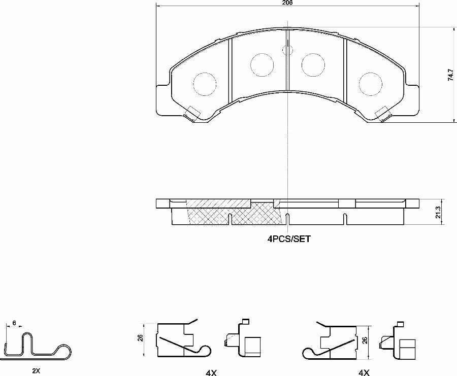 Brembo P83195N - Bremžu uzliku kompl., Disku bremzes www.autospares.lv