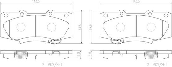 Brembo P83140N - Brake Pad Set, disc brake www.autospares.lv