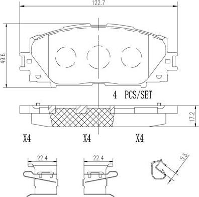 Brembo P83141N - Тормозные колодки, дисковые, комплект www.autospares.lv