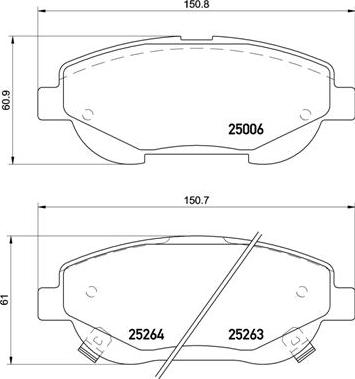 Brembo P 83 148 - Bremžu uzliku kompl., Disku bremzes www.autospares.lv