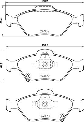 Brembo P 83 159 - Bremžu uzliku kompl., Disku bremzes www.autospares.lv