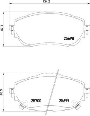 Brembo P 83 150 - Bremžu uzliku kompl., Disku bremzes www.autospares.lv