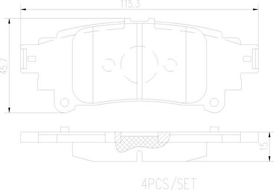 Brembo P83153N - Bremžu uzliku kompl., Disku bremzes autospares.lv