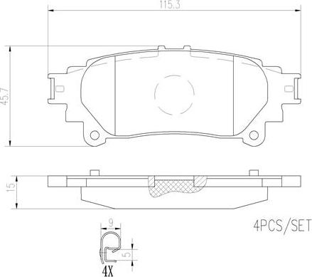 Brembo P83152N - Bremžu uzliku kompl., Disku bremzes autospares.lv