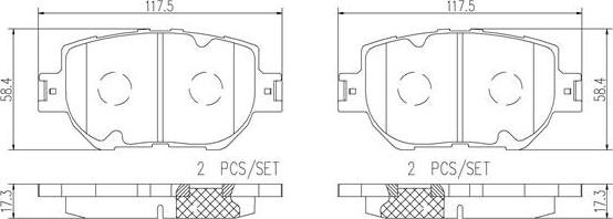 Brembo P83157N - Bremžu uzliku kompl., Disku bremzes autospares.lv