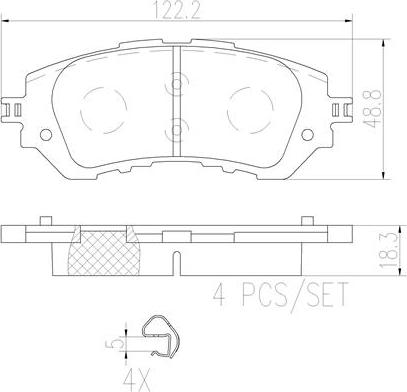 Brembo P83165N - Bremžu uzliku kompl., Disku bremzes autospares.lv