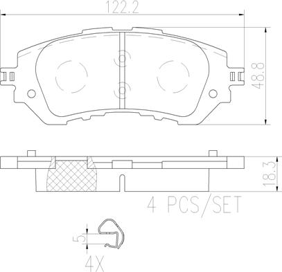 Brembo P 83 165 - Bremžu uzliku kompl., Disku bremzes autospares.lv