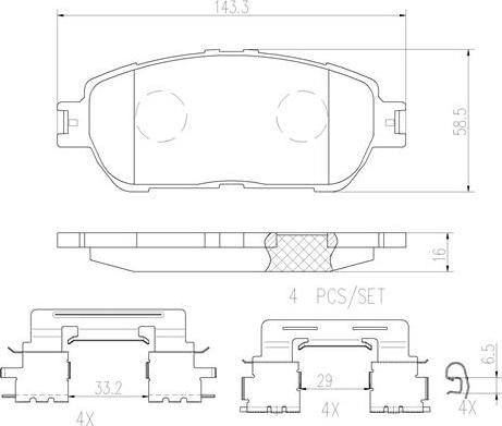 Brembo P83105N - Bremžu uzliku kompl., Disku bremzes www.autospares.lv