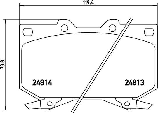 Brembo P 83 108 - Brake Pad Set, disc brake www.autospares.lv