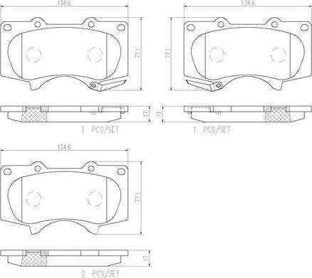 Brembo P83102N - Bremžu uzliku kompl., Disku bremzes autospares.lv