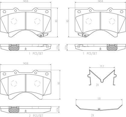 Brembo P83107N - Brake Pad Set, disc brake www.autospares.lv