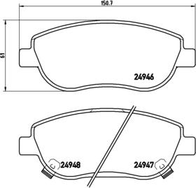 Brembo P 83 115 - Bremžu uzliku kompl., Disku bremzes www.autospares.lv