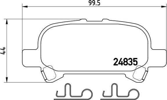 Brembo P 83 110 - Bremžu uzliku kompl., Disku bremzes www.autospares.lv